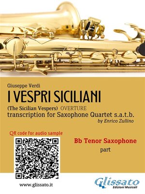cover image of Bb Tenor Sax part of "I Vespri Siciliani" for Saxophone Quartet